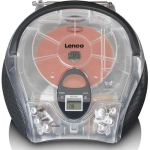 Lenco SCD-24 - Radio CD Speler met AUX-uitgang - Transparant