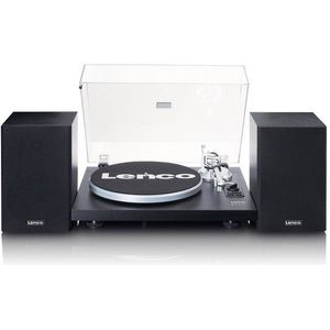 Lenco Platenspeler met Bluetooth - Twee externe Speakers - Ingebouwde Versterker - LS-500BK - Zwart