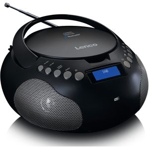 Lenco - SCD-341BK - Draagbare DAB Radio - Zwart - Bluetooth en FM/DAB+