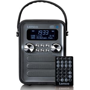 Lenco PDR-051BKSI - Draagbare DAB Radio - F - DAB - Bluetooth® en AUX-ingang