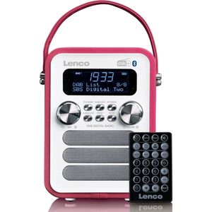 Lenco PDR-051PKWH - Draagbare DAB Radio - F - DAB - Bluetooth® en AUX-ingang