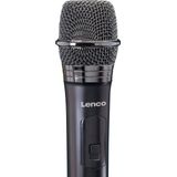 Lenco Microfoon Draadloos - MCW-011BK - Draadloze Microfoon met 6,3 mm ontvanger - Plug & Play - Zwart
