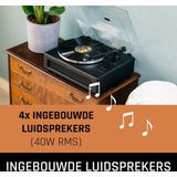 Lenco LS-430BK - Record Player with 4 built-in speakers - Black - Plattenspieler Schwarz