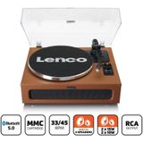 Lenco Platenspeler met Bluetooth - Vier ingebouwde Speakers 40W RMS - LS-430BN - Bruin