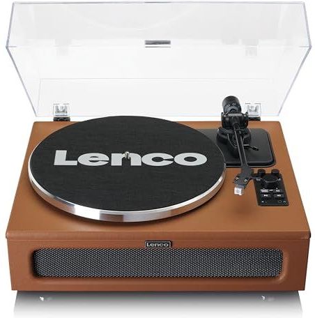 Lenco Platenspeler met Bluetooth - Vier ingebouwde Speakers 40W RMS - LS-430BN - Bruin