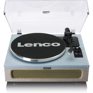 Lenco Platenspeler met Bluetooth - Vier ingebouwde Speakers 40W RMS - LS-440BUBG - Blauw Grijs