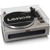 Lenco LS-440GY - Platenspeler met Bluetooth - 4 Ingebouwde Speakers - Stof - Audio Technica Naald