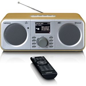 Lenco DIR-141WD - Internet Radio met DAB - Bluetooth 5.0 en Spotify Connec - Hout