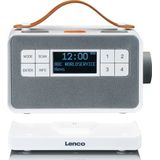 Lenco - PDR-065WH - Draagbare FM/DAB+ Radio - Wit - Met Grote Knoppen