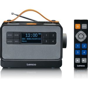 Lenco PDR-065BK - Draagbare DAB Radio - F - DAB - Bluetooth® en AUX