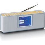 Lenco - PDR-046GY - DAB Radio - Wit/Bamboe - Bluetooth