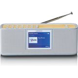 Lenco - PDR-046GY - DAB Radio - Wit/Bamboe - Bluetooth