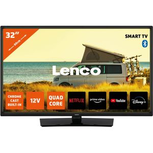 32"" Android Smart TV met 12V auto adapter Lenco Zwart