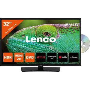 Lenco DVL-3273BK - 32"" Smart TV met ingebouwde DVD speler - Zwart