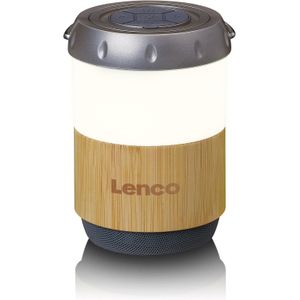 Lenco Lamp BTL-030BA (40 h, Oplaadbare batterij), Bluetooth luidspreker, Bruin, Wit