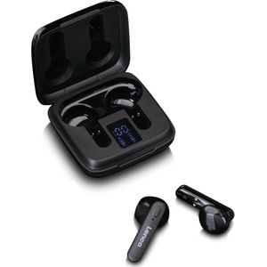 Lenco Draadloze Oordopjes met Laadcase en Display - Bluetooth en TWS - Zwart
