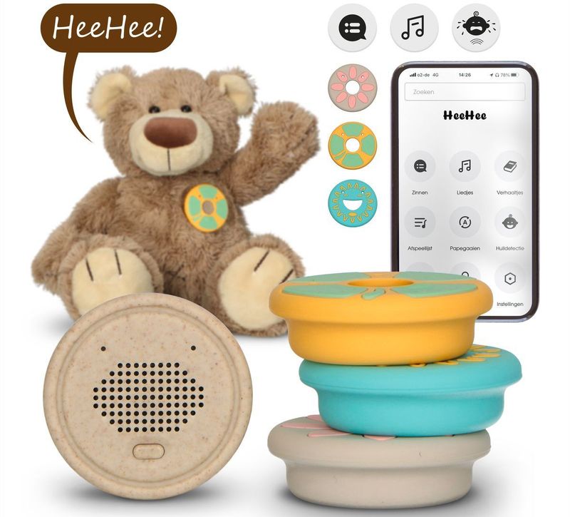 Alecto HeeHee - Baby Spraak Button - Maak van je Knuffel een Interactief Vriendje
