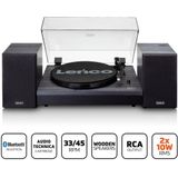 Lenco Platenspeler met Bluetooth - Twee externe Speakers - Auto-stop - LS-301BK - Zwart