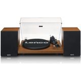 Lenco Platenspeler met Bluetooth - Twee externe Speakers - Ingebouwde Versterker - LS-480WD - Hout