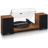 Lenco Platenspeler met Bluetooth - Twee externe Speakers - Ingebouwde Versterker - LS-480WD - Hout
