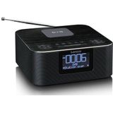 Lenco CR-650BK - Wekkerradio met DAB/FM - Bluetooth - Draadloos Opladen - Zwart