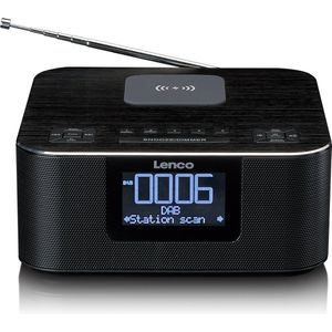 LENCO CR-650BK - DAB+/ FM-wekkerradio met Bluetooth� en draadloos opladen, zwart
