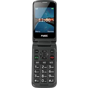 Mobiele Klaptelefoon Voor Senioren met SOS Paniekknop Fysic F15 Zwart