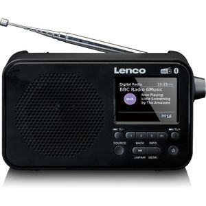 Lenco PDR-036BK - DAB en FM Radio met Bluetooth - Zwart