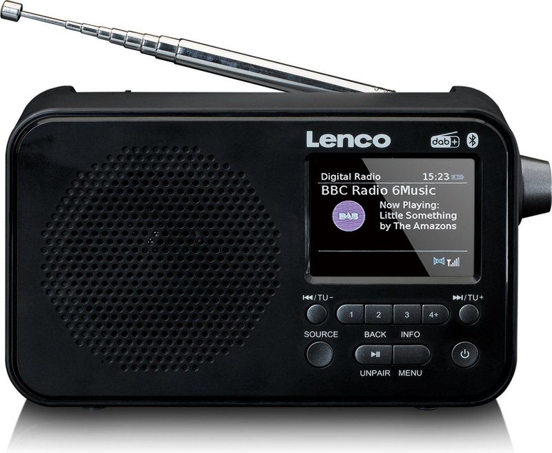 Lenco PDR-036BK - DAB en FM Radio met Bluetooth - Zwart
