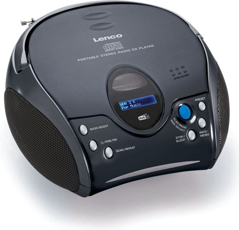 LENCO SCD-24DAB BK - Draagbare DAB+ Radio met CD-speler en Bluetooth - Zwart