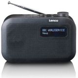 LENCO PDR-016BK - Draagbare DAB+/FM Radio met Bluetooth® - Zwart