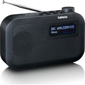 LENCO PDR-016BK - Draagbare DAB+/FM Radio met Bluetooth® - Zwart