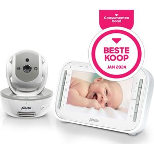 Alecto - DVM200MGS - Babyfoon met Camera - Wit-Grijs - 4.3 Inch Kleurenscherm