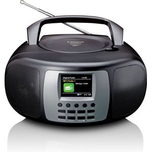 LENCO SCD-860BK - Draagbare DAB+/FM Radio met Bluetooth - CD-speler en Groot LCD Kleurendisplay