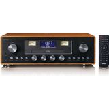 LENCO DAR-081WD - DAB+/FM Radio met CD-spele - US - Bluetooth® en Draadloos Oplaadpunt - Hout/Zwart