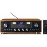 LENCO DAR-081WD - DAB+/FM Radio met CD-spele - US - Bluetooth® en Draadloos Oplaadpunt - Hout/Zwart