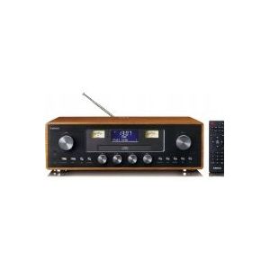 LENCO DAR-081WD - DAB+/FM Radio met CD-spele - US - Bluetooth® en Draadloos Oplaadpunt - Hout/Zwart