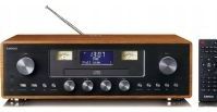 LENCO DAR-081WD - DAB+/FM Radio met CD-spele - US - Bluetooth® en Draadloos Oplaadpunt - Hout/Zwart
