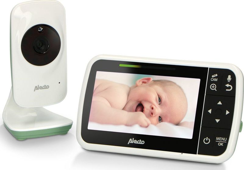 Alecto - DVM149GN - Babyfoon met Camera - Wit-Groen - Temperatuurweergave