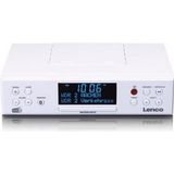 LENCO KCR-190WH - DAB+/FM Keukenradio met Bluetooth - LED-verlichting en Timer - Wit