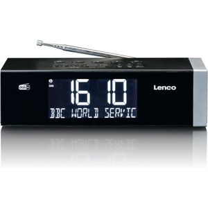 LENCO CR-640BK - Stereo FM Wekkerradio met Radiogestuurde Klok en AUX-ingang - Wit