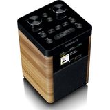 Lenco - PDR-060WD - DAB+/FM Radio - Zwart - Houtafwerking - Bluetooth