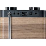 Lenco - PDR-060WD - DAB+/FM Radio - Zwart - Houtafwerking - Bluetooth