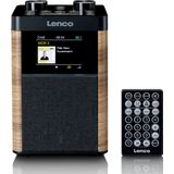 Lenco - PDR-060WD - DAB+/FM Radio - Zwart - Houtafwerking - Bluetooth