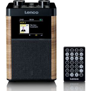Lenco - PDR-060WD - DAB+/FM Radio - Zwart - Houtafwerking - Bluetooth