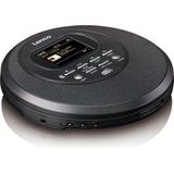 Lenco CD-500 Tragbarer CD-Player - Diskman - Bluetooth Walkman - DAB+ Radio - Anti-shock - Hörbuchfunktion - integrierter Akku - schwarz