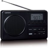 Lenco - MPR-035BK - Draagbare FM Radio - Zwart - Compact Design