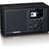 LENCO DAR-017BK - Compacte en Stijlvolle DAB+/FM Radio met Bluetooth® en Houten Behuizing - Zwart