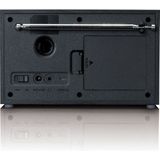 LENCO DAR-017BK - Compacte en Stijlvolle DAB+/FM Radio met Bluetooth® en Houten Behuizing - Zwart