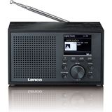 LENCO DAR-017BK - Compacte en Stijlvolle DAB+/FM Radio met Bluetooth® en Houten Behuizing - Zwart